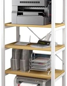 Support multimédia AV à 5 Niveaux, Table de démonstration sur Pied pour Voiture, étagère d'angle en Bois, Support Audio multimédia AV pour Salon, théâtre, Bureau, Studio d'enregistrement (ér