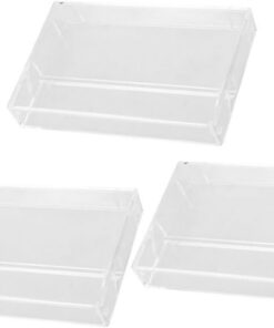 ULTECHNOVO Boîte de Rangement Plastique Lot de 3 Pièces pour Cassettes Audio Transparentes, Étui Rétro pour Organiser et Protéger Vos Cassettes de Bureau
