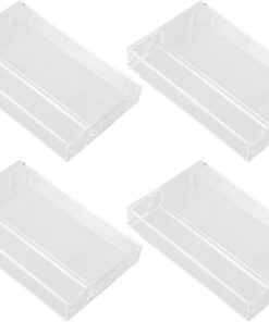 Housoutil Boîte Vide de Cassette en Plastique PP Robuste pour Rangement Audio, Lot de 4 Pièces, Protection Projets DIY ou Collectionneurs