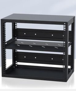 Meuble Mural pour Console AV, Rack Flottant en Acier, Armoire réglable en Hauteur avec 2 étagères et Emplacement pour Console, idéal pour Ranger Les DVD et Les Consoles de Jeux.