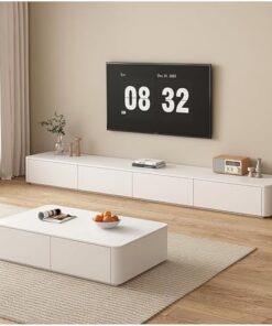 Meuble TV Moderne avec Rangement, Meuble multimédia pour Salon (240 x 30 x 30 cm)