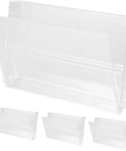 Porte-Cassette en Plastique Transparent 4 Pièces pour Rangement de Cassettes Audio Design Rétro, pour Bureau et Domicile