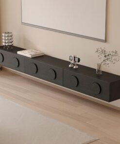 Console multimédia médiévale, grande armoire de rangement, meuble TV mural, meuble TV, étagère audio/vidéo murale à usage domestique, support TV flottant en bois avec tiroirs, meuble mural p
