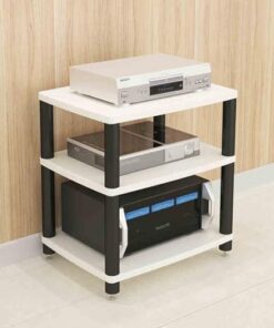 Meuble Tour Audio multimédia, Support Audio stéréo, Tour de Support pour Tourne-Disque Moderne du Milieu du siècle, Rangement pour Le Divertissement, composant stéréo pour Le Salon, Les Jeux