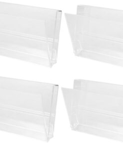 VICASKY Boîte de Rangement pour Cassettes Audio Lot de 4 Set de Set de Pièces en Plastique Rétro Vintage Organisateur Multifonctionnel Accès Facile pour Bureau et Étagère
