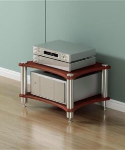 Meuble de rangement multimédia, support multimédia AV à 2/3/4 niveaux, support multimédia audio vidéo, support pour tourne-disque, meuble AV moderne, support audio, support de composants sté