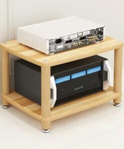 Support Audio vidéo, étagère de Rangement multimédia en Bois, Support d'angle pour Lecteur multimédia AV, étagères, Support multimédia Audio/vidéo, Meuble AV Moderne pour Composants stéréo d