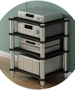 Unité d'angle pour Serveur AV, Meuble/Rack/Support Tour en Bois à 1-4 Niveaux pour Lecteur CD, Convient pour la Maison/Le Bureau/la vidéo/Le DJ/Le cinéma.