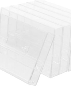 OUNONA Boîtes Cassette Audio en Abs, Lot de 6, Haute Transparence, pour Ranger et Protéger Vos K7 Audio Musique, Bureau et Divers Usages