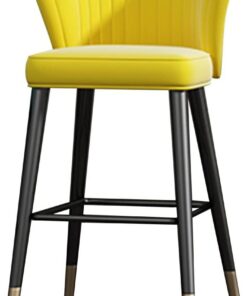 SYTH Tabouret de Bar en Velours Doux, chaises de Bar de Hauteur comptoir, tabourets de Cuisine à Dossier Ergonomique avec Pieds en Acier et métal, for la Salle à Manger Café Pub