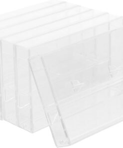 Artibetter Boîtier de Cassette Audio Transparent en Abs, Lot de 6 Pièces, Design Simple et Élégant, Protège et Organise Les Bandes pour Bureau et Divers Usages