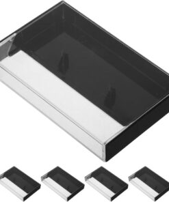 Healeved Boîtes à Cassettes Audio Transparentes Étuis Vintage Élégants Lot de 5 en Plastique PS pour Rangement Polyvalent Bureaux et Étagères