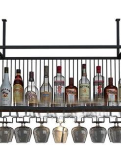 Cintre de Bar, Porte-Verres à vin Suspendu, Cintre créatif en Fer à l'envers pour Bar à la Maison, Porte-Bouteilles à vin, Rack (Taille : 100 * 30cm)