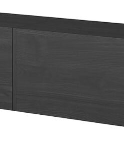 Selsey Meuble TV Armoire De Télévision 200 cm Suspendu Salle De Séjour Chambre À Coucher Frêne Noir Bisira