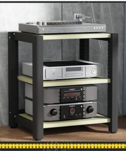 Support d'amplificateur HiFi pour Home cinéma, Support multimédia Mobile, Support pour Lecteur CD, Meuble Audio stéréo à 2/3/4/5 Niveaux (érable Blanc, 3 Niveaux)