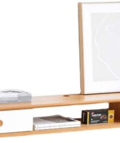 Meuble TV flottant, console multimédia murale, console de divertissement multimédia flottante, peut stocker des routeurs, des lecteurs multimédias, etc., occupe une petite zone, convient pour le