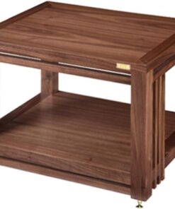 Meuble Audio-vidéo Robuste À 2, 3 Ou 4 Niveaux avec Pieds Amortisseurs, Étagères en Bois, Compartiment Ouvert pour Amplificateur Et Rangement Multimédia Multifonction. | Double-layer