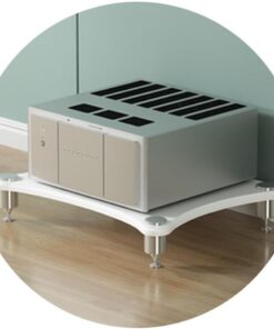 Meuble TV HiFi avec étagère pour haut-parleurs et amplificateur – Solution de rangement élégante pour divertissement à domicile et équipement audio, 60 x 48 x 10 cm