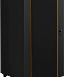 Étagère audio réglable avec gestion des câbles, armoire de rangement stéréo AV - Meuble de rangement mobile pour équipement AV (noir, 103 cm)