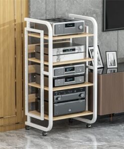 Support de meuble multimédia AV à 3/4/5 niveaux, support de tour audio avec étagère réglable, armoire de composants audio, armoire stéréo, support de lecteur CD pour salle d'enregistrement d