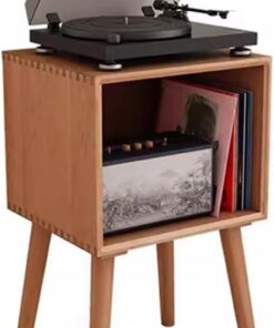 Stockage de CD Meuble de rangement for disques vinyles, étagère en bois, bibliothèque, à magazines Enregistrer