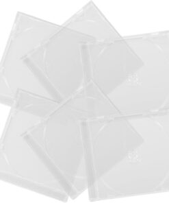 Cabilock 6 Pièces Boîtiers CD Fins en Acrylique Transparent pour Rangement et Exposition de Disques, Design Moderne et Minimaliste, pour Bureau et Maison