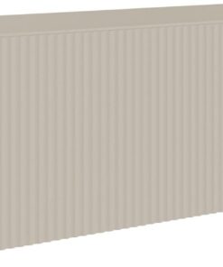 Selsey Meuble TV Suspendu 100 cm Greige Mat Design Moderne – Rangement à 2 Compartiments Façade Rainurée Idéal Déco Élégante et Contemporaine Salon/Chambre Panneau Laminé/MDF Solide