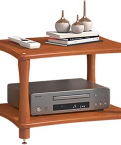 Meuble Hi FI Vintage À Plusieurs Niveaux, Rack Audio Ouvert en Bois, Meuble Audio Vidéo Multifonction, Meuble Rack Audio, for Composants Stéréo De Divertissement(Walnut,2-Tier)