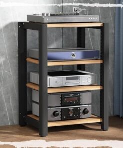 Support d'amplificateur, Support multimédia AV pour équipement Audio HiFi, Meuble stéréo, Tour de Support Audio, étagères en Bois réglables, Support TV Robuste