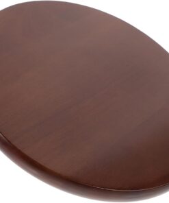 VOSAREA Siège De Tabouret Rond Bois Hévéa avec Bordure u Remplacement pour Tabouret Bar Solide Et Stable Accessoire pour Siège Chaise Ronde