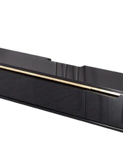 Générique Meuble TV Mural Flottant avec tiroirs - Noir 200 cm Centre de Divertissement pour Jeux, Console multimédia, étagère, Solution de Rangement à Domicile