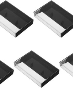 Lot de 5 Boîtiers de Cassettes Vides en Plastique PS, Design Rétro pour Petits Objets, Rangement Élégant à Bureau ou Étagère