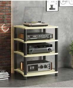 Étagère 3/4 pour CD et contenus, Support HiFi pour Salons, salles de Jeux, Studios et mobilier Fonctionnel