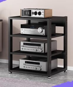Étagère pour appareils Audio-vidéo - Support Robuste du AV pour amplificateurs HiFi et récepteurs stéréo - Hauteur : 90 cm, Conception à 5 Niveaux
