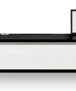 Meuble TV Flottant Moderne, Console multimédia Murale avec 2 tiroirs, Petit Meuble TV d'appartement, étagère Flottante pour Le Rangement sous Le téléviseur (Gris + Noir, 220 cm)