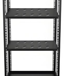 Meuble HiFi, Meuble Rack Audio Ouverte avec roulettes verrouillables, Support Audio au Sol, Armoire de Rangement multimédia, étagère réglable en Hauteur, for Le Salon, Le Bureau/DJ(2 Tier)
