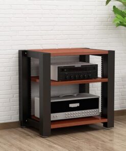 Générique Meuble multimédia AV, Meuble de Composants stéréo, Support de Rangement, Tour Audio, Centre de Divertissement d'angle, Meuble de Composants vidéo, idéal pour lecteurs DVD, Consoles de Jeux,
