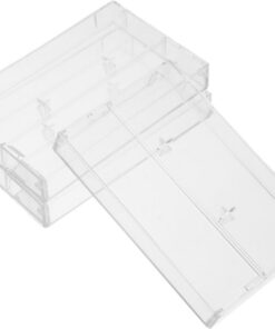 STOBAZA Boîte de Rangement Transparente Étui Portable et Résistant aux Rayures pour Cassettes Audio Organiseurs Pratiques 3pcs en Abs pour Stockage de Cassettes