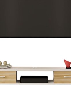 Meuble TV Flottant Mural,Meuble TV Étagère,Composant D'armoire De Centre De Divertissement,Avec Tiroir Et Unité De Rangement Console Multimédia Audio/vidéo ( Color : Wood Color , Size : 120x23x20cm )