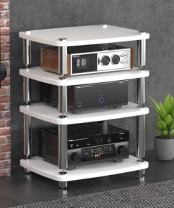 Support Audio, étagère de Jeu, Support multimédia AV, étagère d'angle, étagère DVD, vitrine CD, Support de Divertissement, Tour Audio, Support pour Tourne-Disque, pour Salon, Jeux, Salle d'e