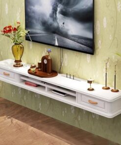 Meuble de divertissement pour salon, étagère audio/vidéo, avec table de console multimédia de rangement, support TV flottant fixé au mur, meuble TV pour centre de divertissement flottant, ti