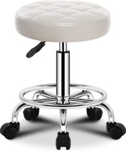 Bar Chair Tabourets de comptoir avec Rembourrage de siège Plus épais, Tabouret pivotant à roulettes sur 5 Roues, Tabouret Facial pour Salon de Massage, Spa, Tabouret de Bar en Cuir PU à Hauteur