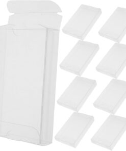 Boîtiers de Cassette Audio Étui de Rangement Compact et Portable Lot de 10 en PVC Transparent Protection la Poussière et L'humidité Maison Voyage