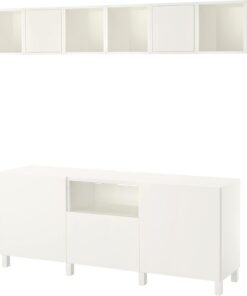 ProTuning EKET/BESTÅ Meuble combiné pour TV, blanc, 210 x 42 x 220 cm