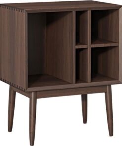 Stockage de CD Meuble à disques vinyles rétro, rangement for magazines, bibliothèque, canapé en bois, buffet Enregistrer