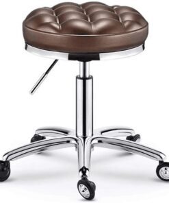MU Chaise Dessinateur Chaise de Bureau Réglable Multifonctions Tabouret Rotating Rembourrage Épais Salon Tattoo Computer Beauté Chaise Home Bar Cuisine Tabouret 47-59Cm4 Couleur,Marron