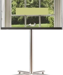 Meuble TV en Acier Inoxydable, réglable en Hauteur et à roulettes, pour téléviseurs de 40 à 70 Pouces.