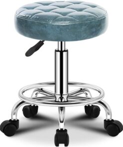 Bar Chair Tabourets de comptoir avec Rembourrage de siège Plus épais, Tabouret pivotant à roulettes sur 5 Roues, Tabouret Facial pour Salon de Massage, Spa, Tabouret de Bar en Cuir PU à Hauteur