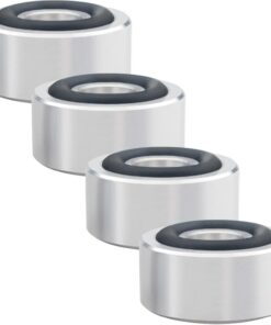 4pièces Mat De Base Aluminium pour Haut-Parleur Support Isolation Acoustique Et Amortisseur De pour Enceintes Et Caissons De Basses du Sol Meubles Les Studios Et Salles De Cinéma