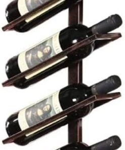 Casier à vin Mural, Support pour 4/6/8 Bouteilles, présentoir pour Bouteilles de vin, casier à vin Vertical Suspendu pour Bar, Cave à vin, décoration d'intérieur en métal Bronze